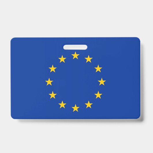 Naam Badge met vlag van de Europese Unie (Voorzijde)