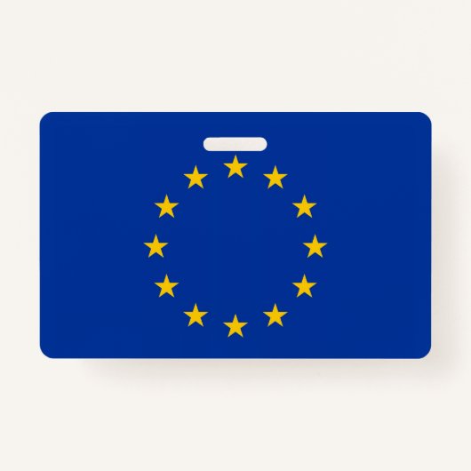 Naam Badge met vlag van de Europese Unie (Voorkant)