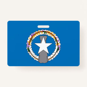 Naam Badge met vlag van de Noordelijke Marianen