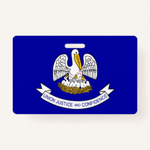 Naam Badge met vlag van de staat Louisiana, VS