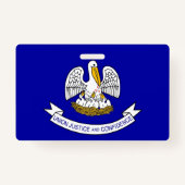 Naam Badge met vlag van de staat Louisiana, VS (Achterkant)