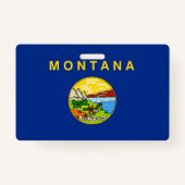 Naam Badge met vlag van de staat Montana, Verenigd (Achterkant)