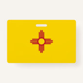 Naam Badge met vlag van de staat New Mexico, Veren (Achterkant)
