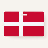 Naam Badge met vlag van Denemarken (Achterkant)