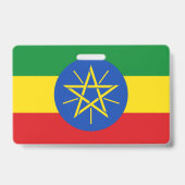 Naam Badge met vlag van Ethiopië (Achterkant)