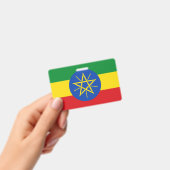 Naam Badge met vlag van Ethiopië (Handheld)