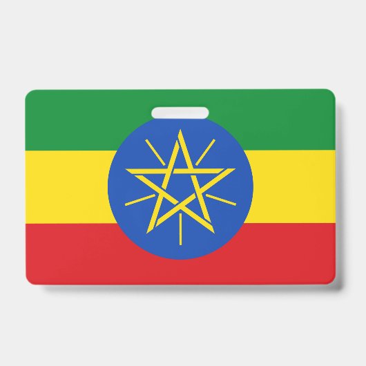 Naam Badge met vlag van Ethiopië (Voorzijde)