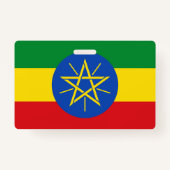 Naam Badge met vlag van Ethiopië (Achterkant)