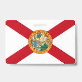 Naam Badge met vlag van Florida State, USA (Achterkant)