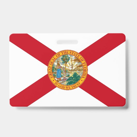 Naam Badge met vlag van Florida State, USA (Voorzijde)