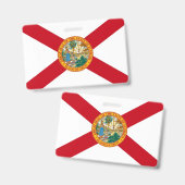 Naam Badge met vlag van Florida State, USA (Voor- en achterkant)