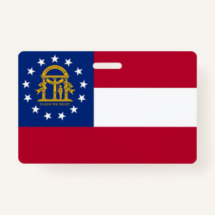 Naam Badge met vlag van Georgia State, USA