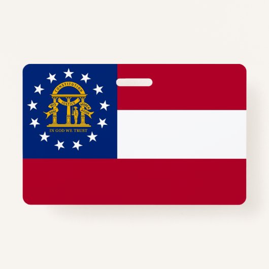 Naam Badge met vlag van Georgia State, USA (Voorkant)