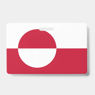 Naam Badge met vlag van Groenland