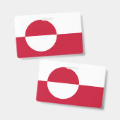 Naam Badge met vlag van Groenland (Front & Back)
