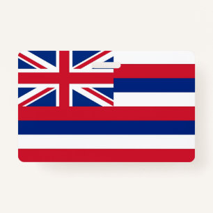 Naam Badge met vlag van Hawaii State, USA