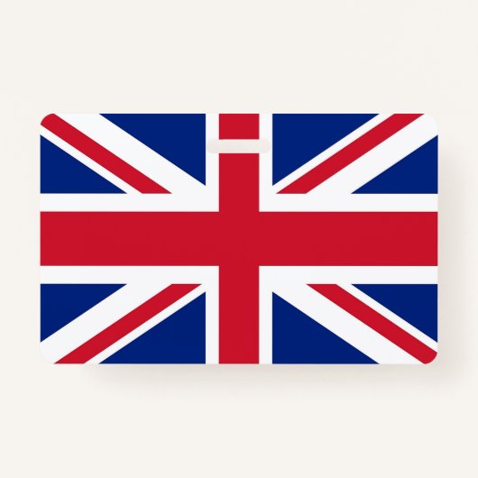 Naam Badge met vlag van het Verenigd Koninkrijk (Voorkant)