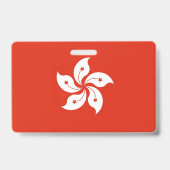 Naam Badge met vlag van Hong Kong (Achterkant)