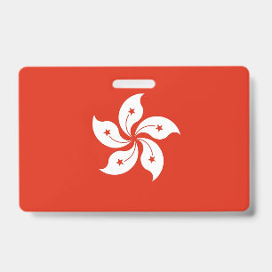Naam Badge met vlag van Hong Kong