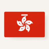 Naam Badge met vlag van Hong Kong (Achterkant)