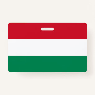 Naam Badge met vlag van Hongarije