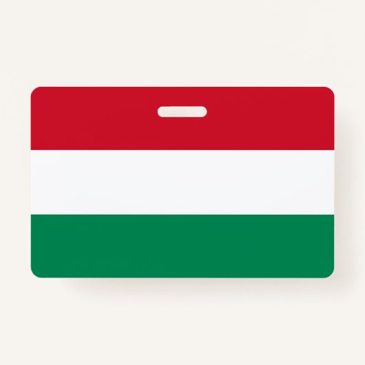 Naam Badge met vlag van Hongarije (Voorkant)