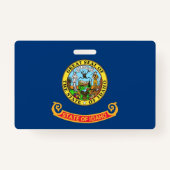 Naam Badge met vlag van Idaho State, USA (Achterkant)