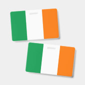 Naam Badge met vlag van Ierland (Voor- en achterkant)