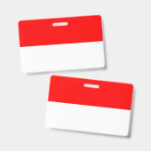 Naam Badge met vlag van Indonesië (Voor- en achterkant)