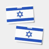 Naam Badge met vlag van Israël (Voor- en achterkant)