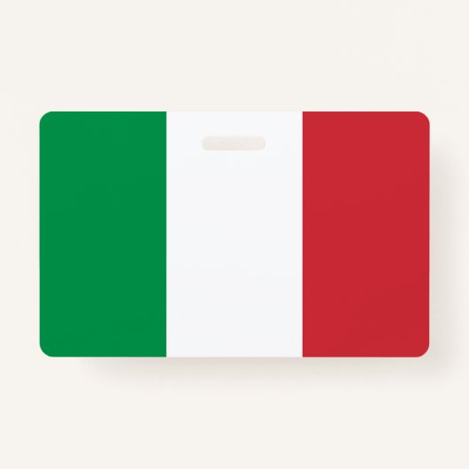 Naam Badge met vlag van Italië (Voorkant)