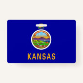 Naam Badge met vlag van Kansas State, Verenigde St (Achterkant)