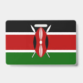 Naam Badge met vlag van Kenia (Back)