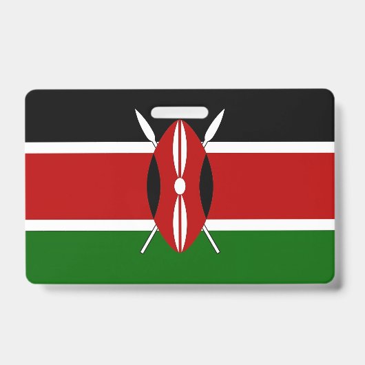 Naam Badge met vlag van Kenia (Front)