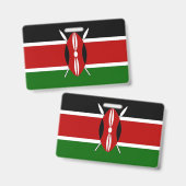 Naam Badge met vlag van Kenia (Front & Back)