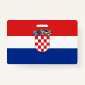 Naam Badge met vlag van Kroatië (Achterkant)