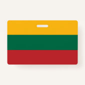 Naam Badge met vlag van Litouwen (Achterkant)