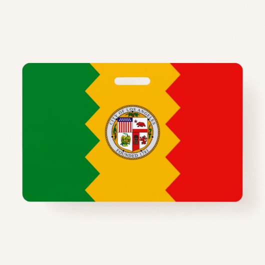 Naam Badge met vlag van Los Angeles, Verenigde Sta (Voorkant)