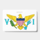 Naam Badge met vlag van Maagdeneilanden, Verenigde (Achterkant)