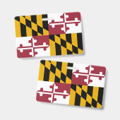Naam Badge met vlag van Maryland State, Verenigde  (Front & Back)