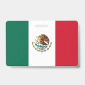 Naam Badge met vlag van Mexico (Achterkant)