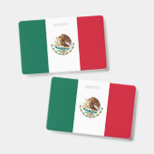 Naam Badge met vlag van Mexico (Voor- en achterkant)