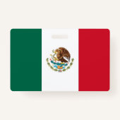 Naam Badge met vlag van Mexico (Achterkant)