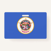 Naam Badge met vlag van Minnesota State, Verenigde (Achterkant)