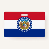 Naam Badge met vlag van Missouri State, USA (Achterkant)