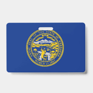 Naam Badge met vlag van Nebraska State, Verenigde