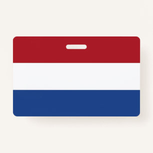 Naam Badge met vlag van Nederland