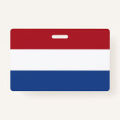 Naam Badge met vlag van Nederland (Achterkant)