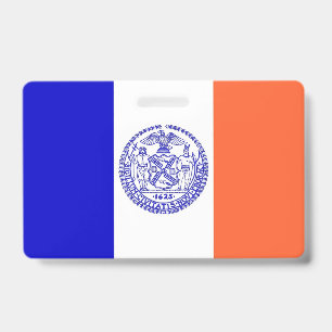 Naam Badge met vlag van New York City, Verenigde S