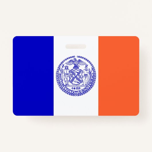 Naam Badge met vlag van New York City, Verenigde S (Voorkant)